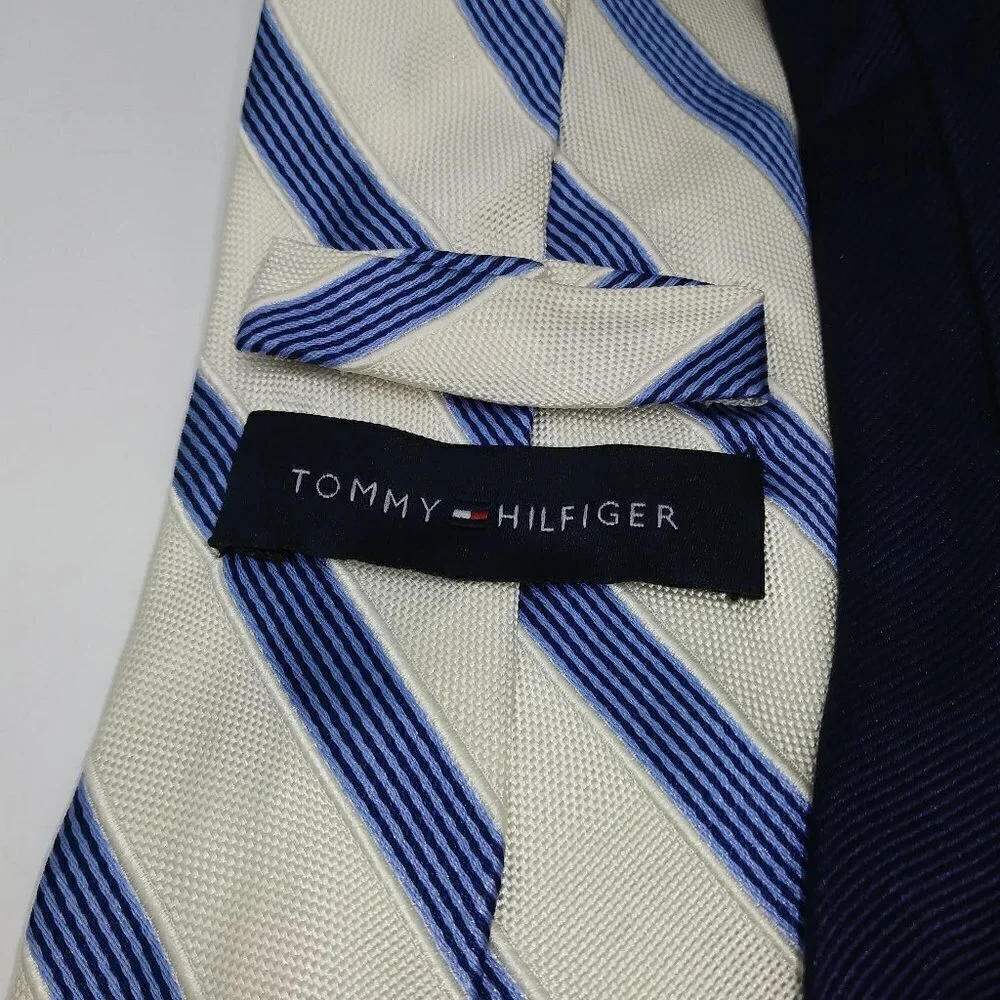 Tommy Hilfiger Tie - Men's - 100% Silk - Striped - 59